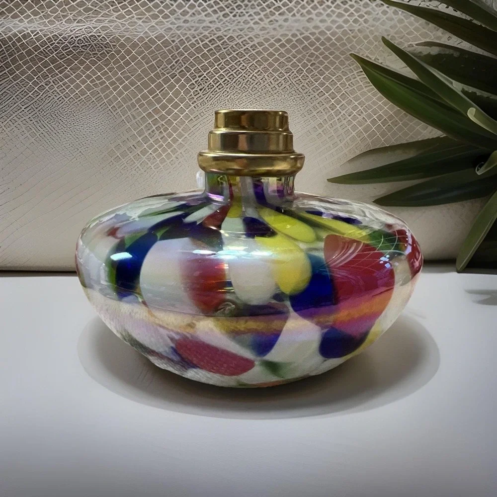 Vintage Large Glass, Conical Oil Lamp LA-TEE-DAI